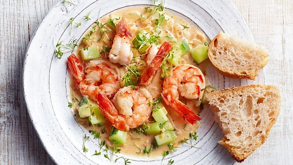 Garnelen in Frischkäsesauce von fuerjedentag