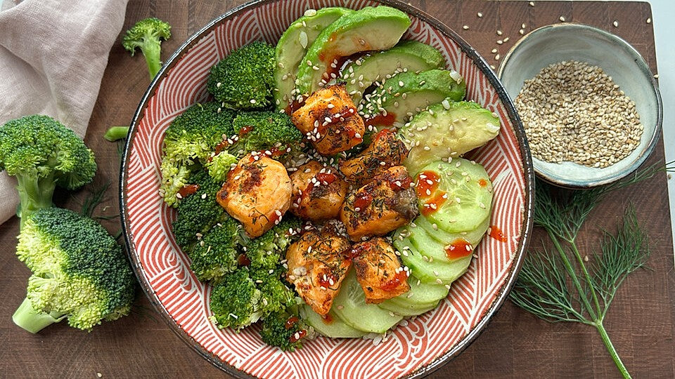 High Protein Lachs Bowl aus dem Airfryer von Chefkoch_ChristinaS