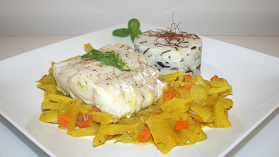 Fischfilets auf Fenchelgemüse à la Bouillabaisse von katrinwien
