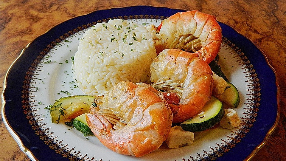 Mediterrane Scampi - Gemüsepfanne von feuermohn