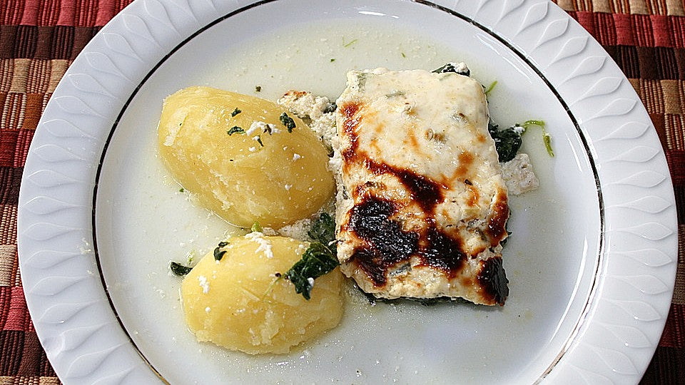 Fischfilet auf Spinatbett von Fanca