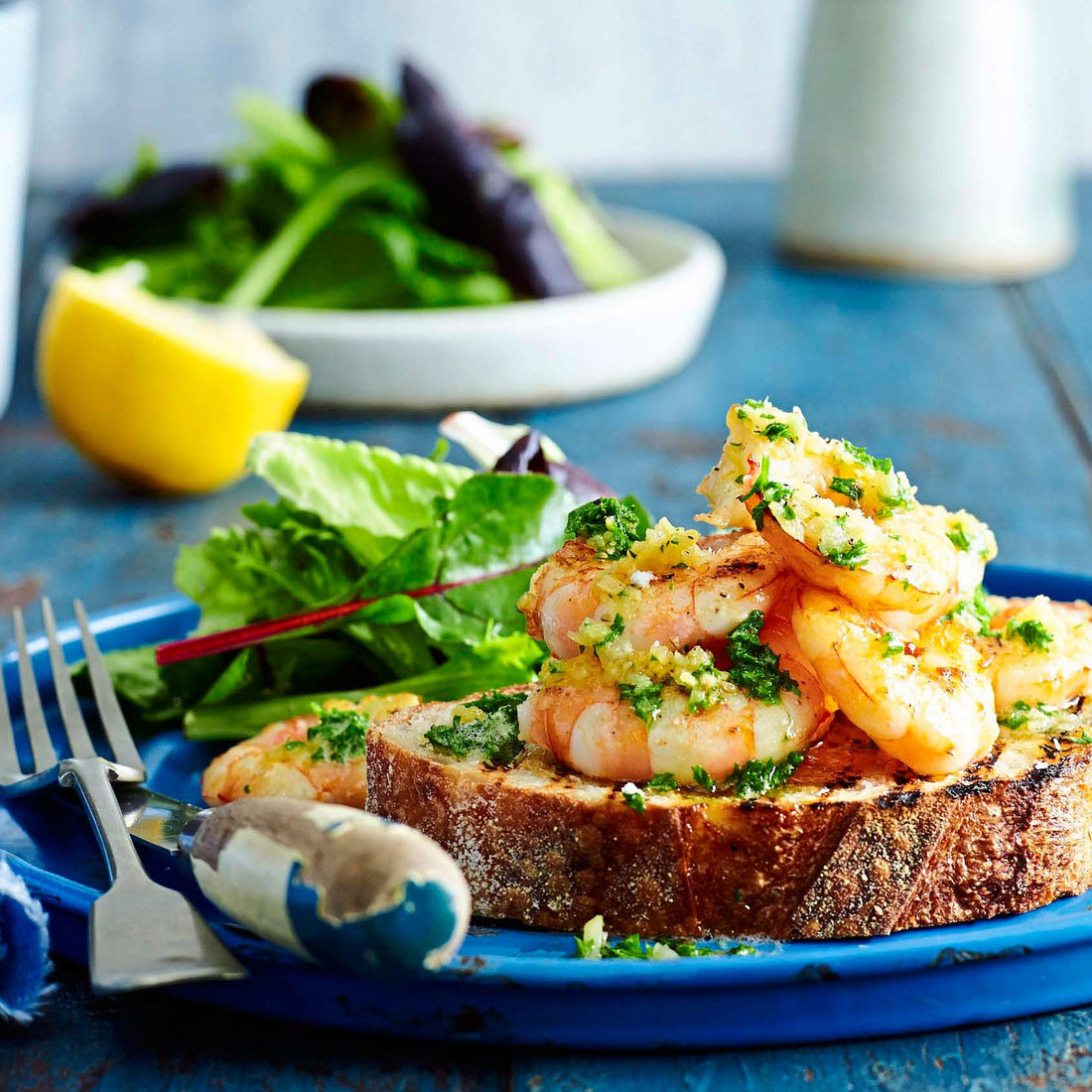 Garnelen-Crostini mit Knoblauchbutter