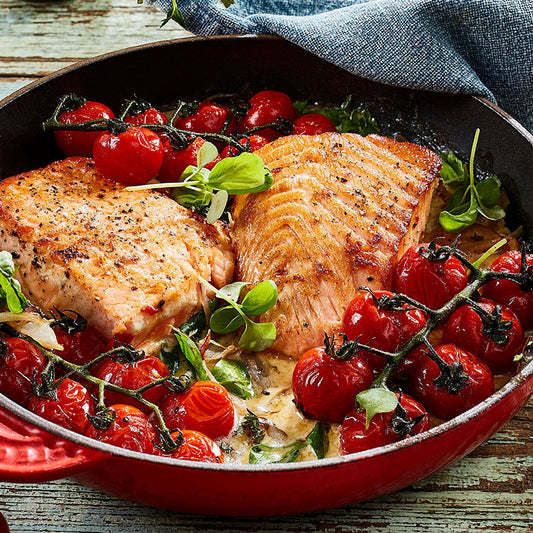 Lachs-Pfanne in Sommerlaune
