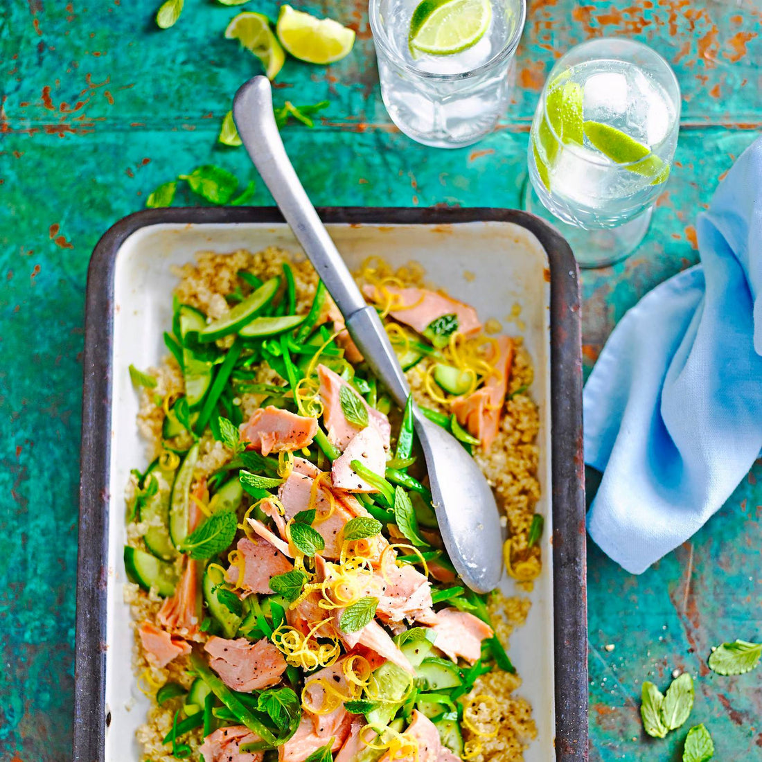 Stremellachs im Quinoa-Meer