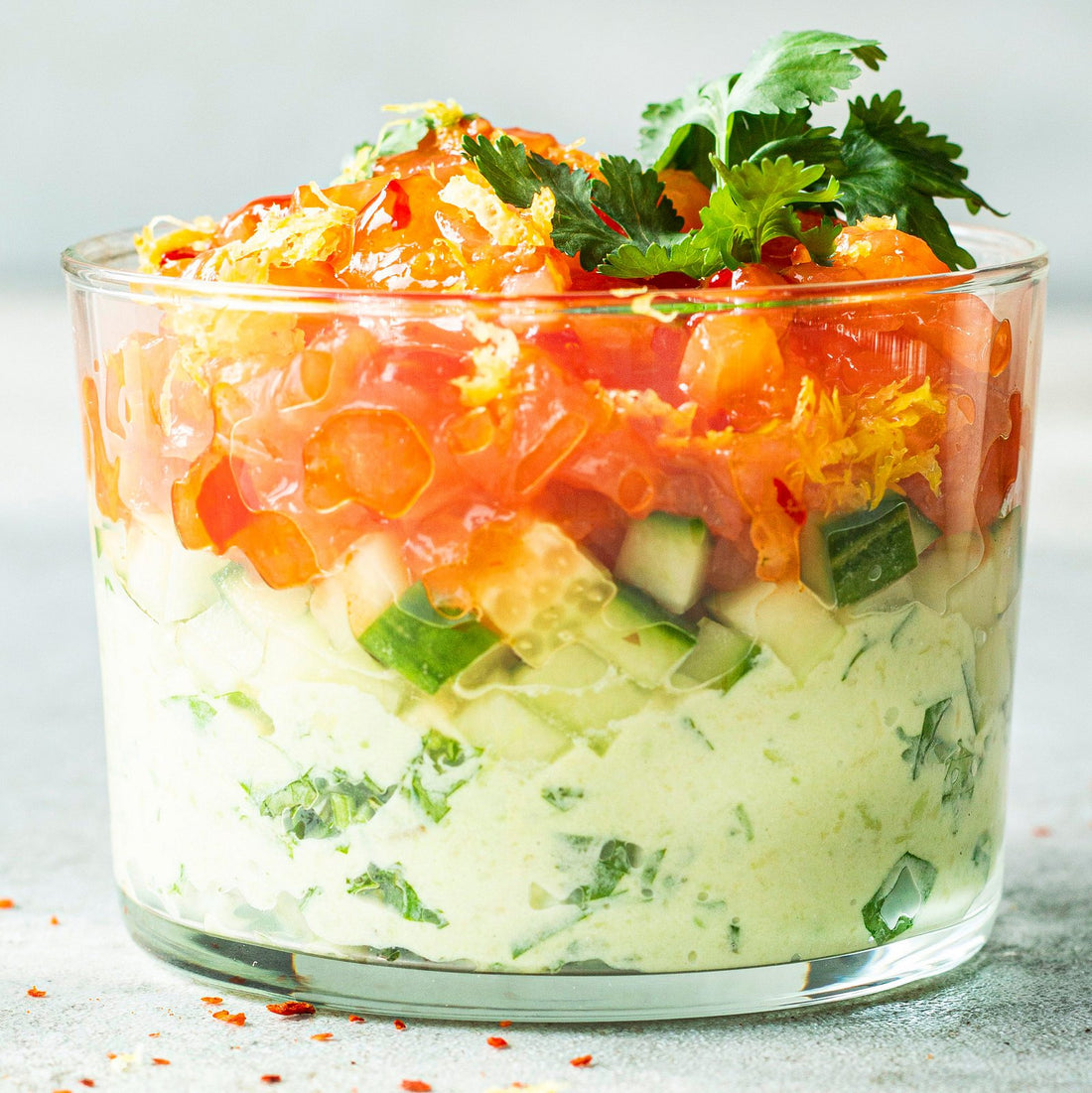 Lachs-Tatar im Asia-Style