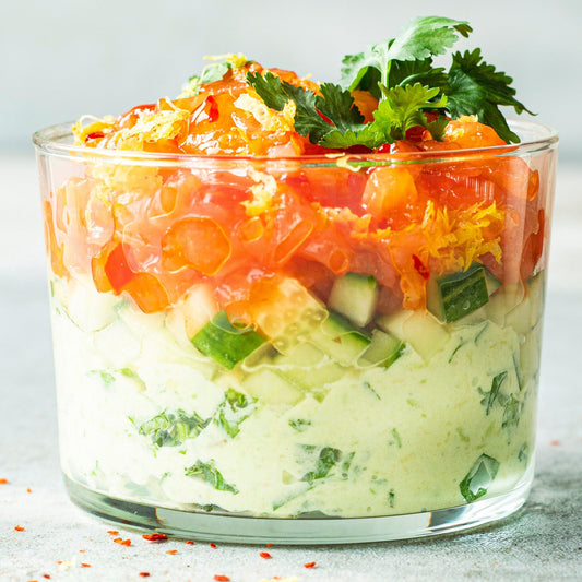 Lachs-Tatar im Asia-Style