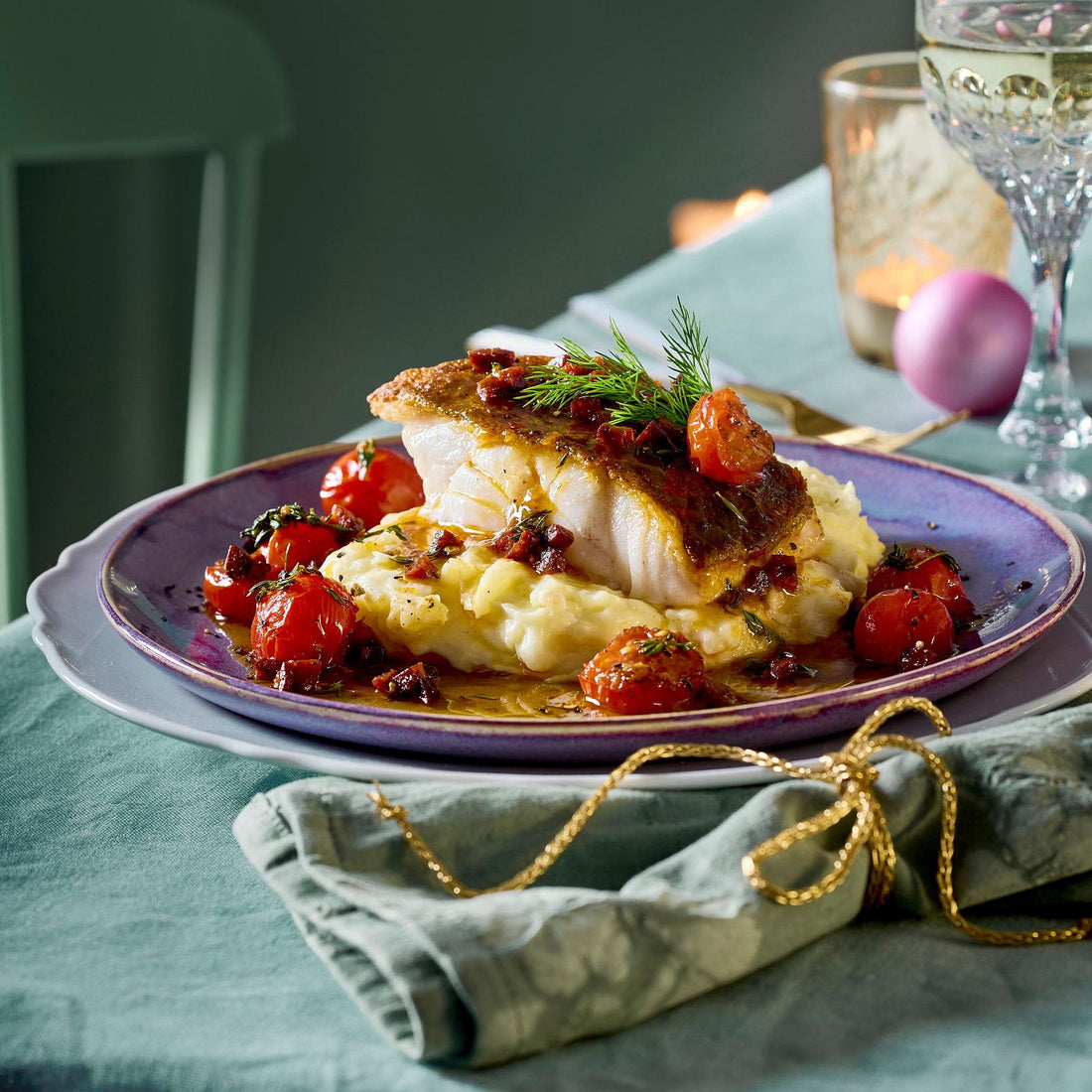 Kabeljau auf Mascarpone-Püree