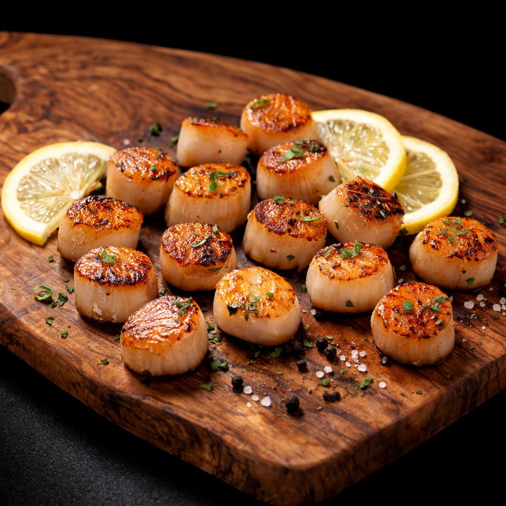 Geräucherte Kammmuscheln – Premium Smoked Scallops – shrimpshop.ch