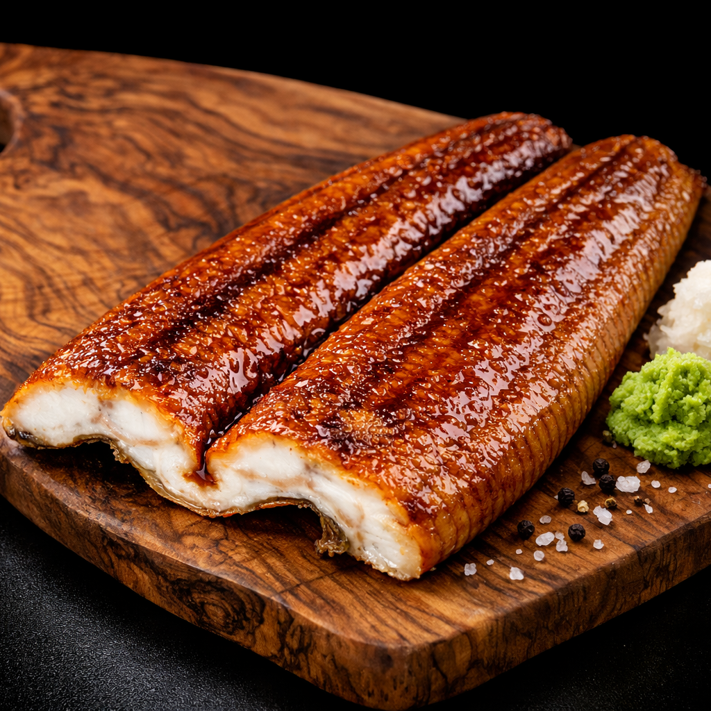 Sushi Unagi, geräucherter Aal – Premium Smoked Eel – shrimpshop.ch